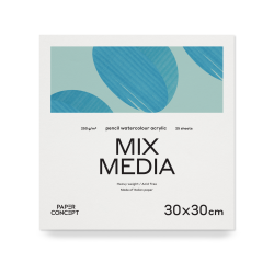 Mix Media paper pad - PaperConcept - medium grain 30 x 30 cm 250 g 25 sheets