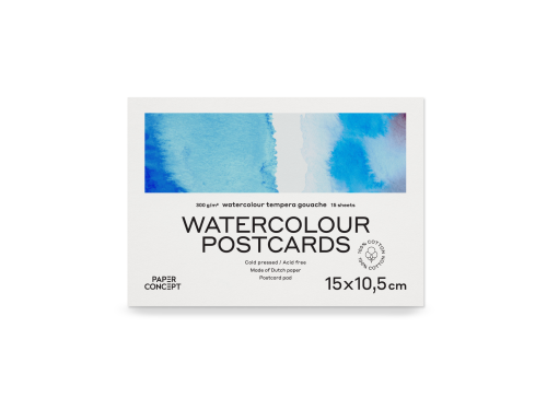 100% Cotton bookmark paper pad - PaperConcept - 15 x 10,5 cm 300 g 15 sheets