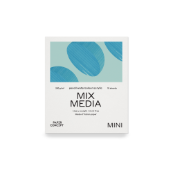 Blok uniwersalny Mix Media - PaperConcept - medium grain 9 x 10,5 cm 250 g 15 ark.