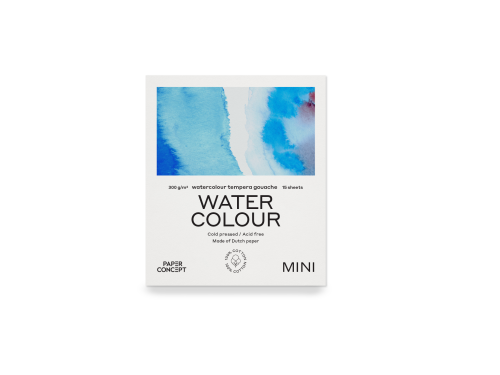 100% Cotton paper pad - PaperConcept - 9 x 10,5 cm 300 g 15 sheets