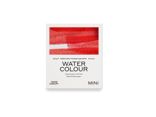 Watercolour paper pad - PaperConcept - cold press 9 x 10,5 cm 300 g 15 sheets