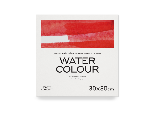 Watercolour paper pad - PaperConcept - cold press 30 x 30 cm 300 g 10 sheets