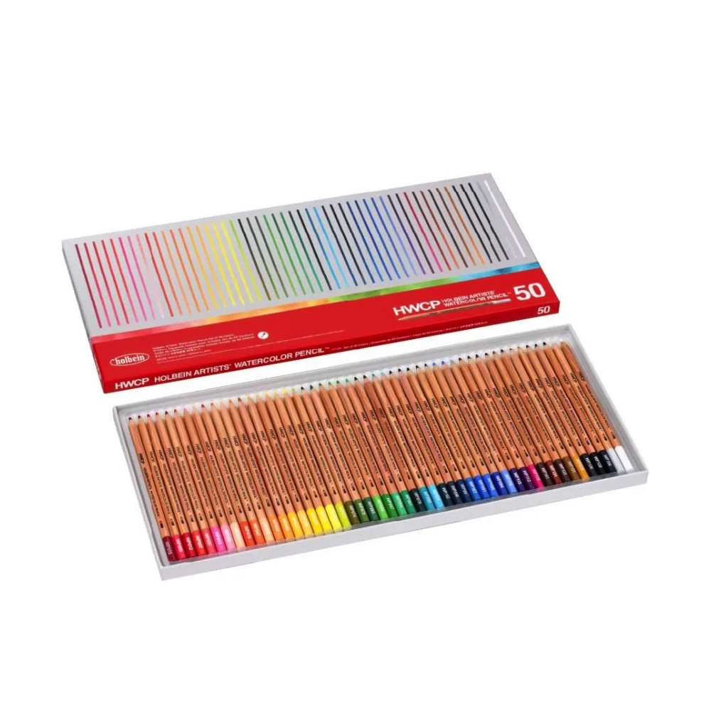 Set of Artists' Watercolor Pencils - Holbein - 50 pcs