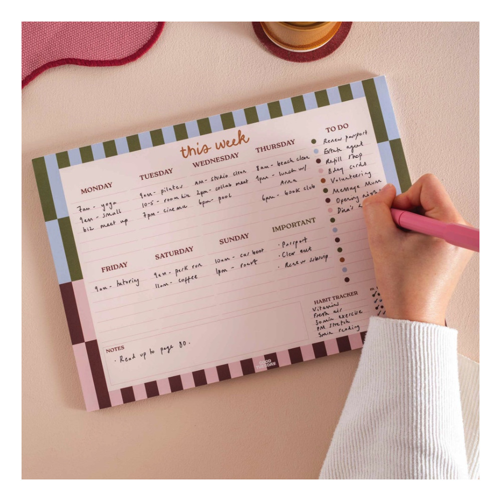 Planner tygodniowy biurkowy Boho Nouveau A4 - Good Tuesday