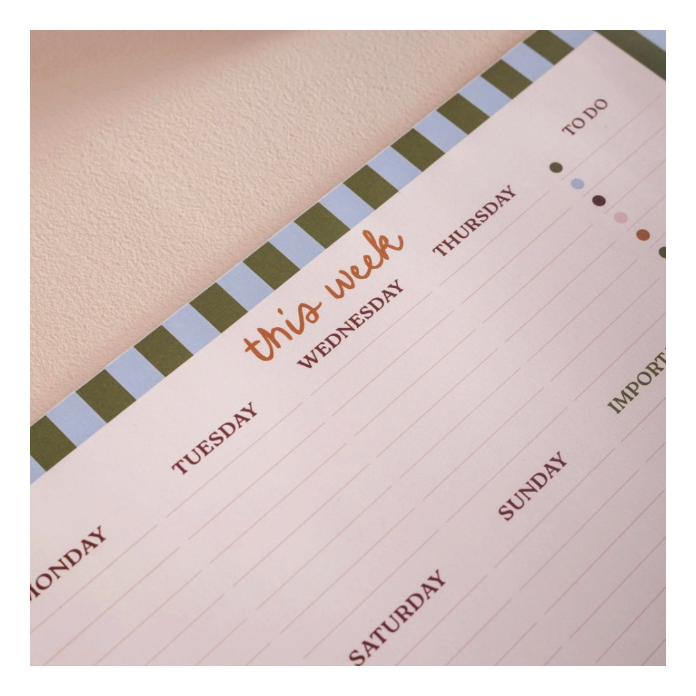 Weekly Planner Pad Boho Nouveau A4 - Good Tuesday