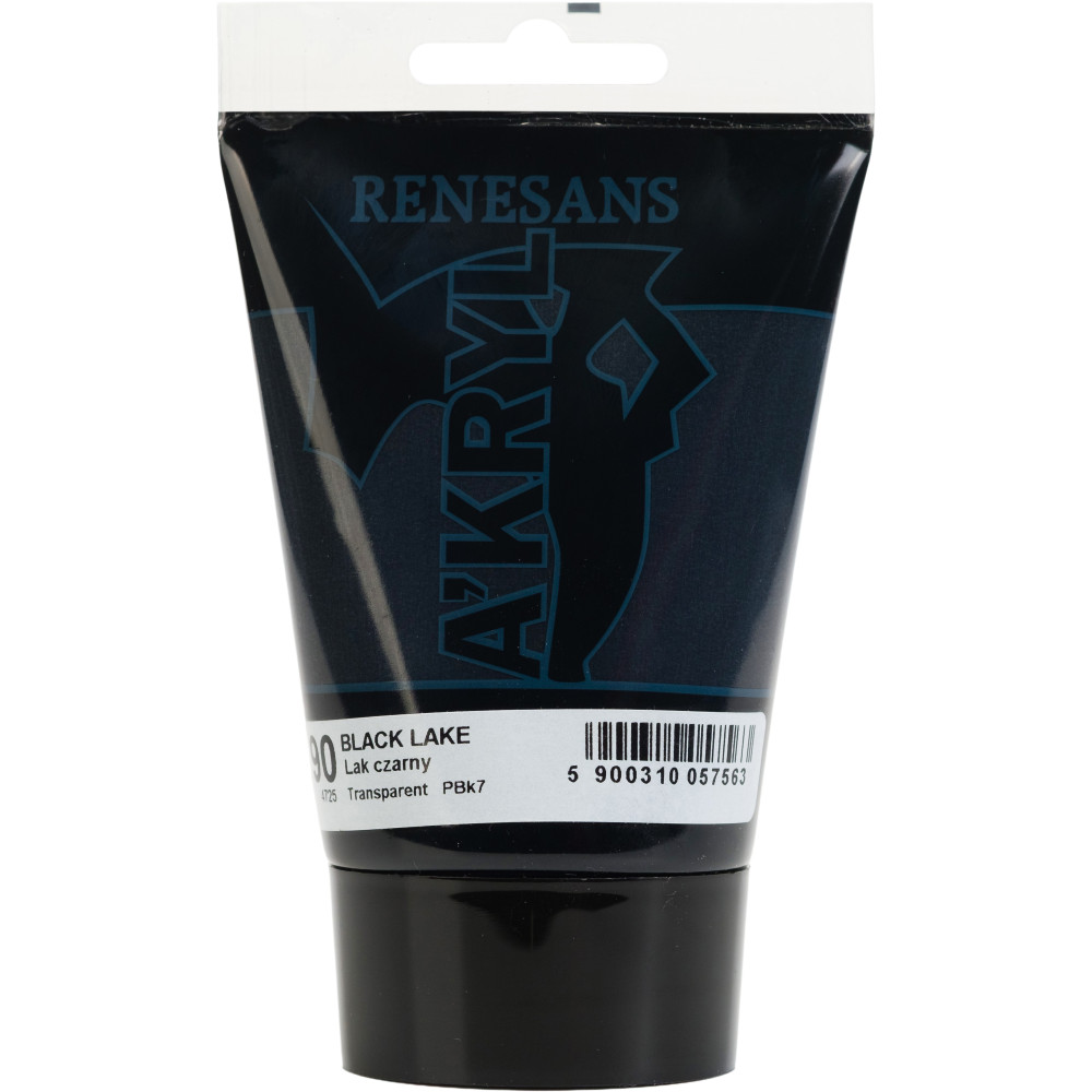 Farba akrylowa A'kryl - Renesans - 90 lak czarny 100 ml