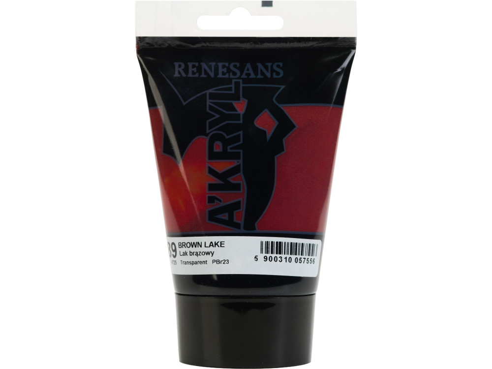 Acrylic A'kryl paint - Renesans - 89 brown lake 100 ml