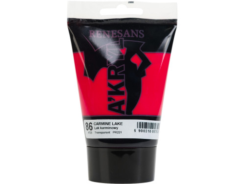 Farba akrylowa A'kryl - Renesans - 86 lak karminowy 100 ml
