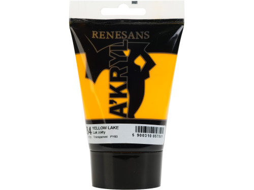 Farba akrylowa A'kryl - Renesans - 84 lak żółty 100 ml