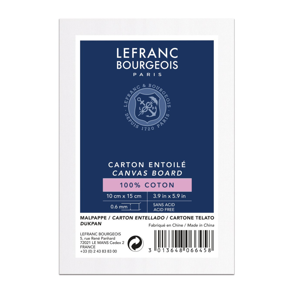 Painting board - Lefranc & Bourgeois - 10 x 15 cm