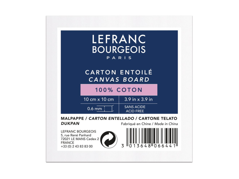 Painting board - Lefranc & Bourgeois - 10 x 10 cm