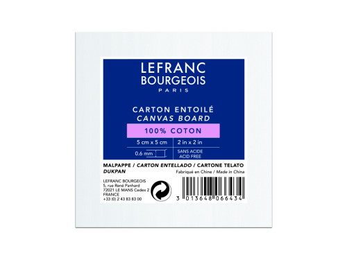 Tablica malarska - Lefranc & Bourgeois - 5 x 5 cm