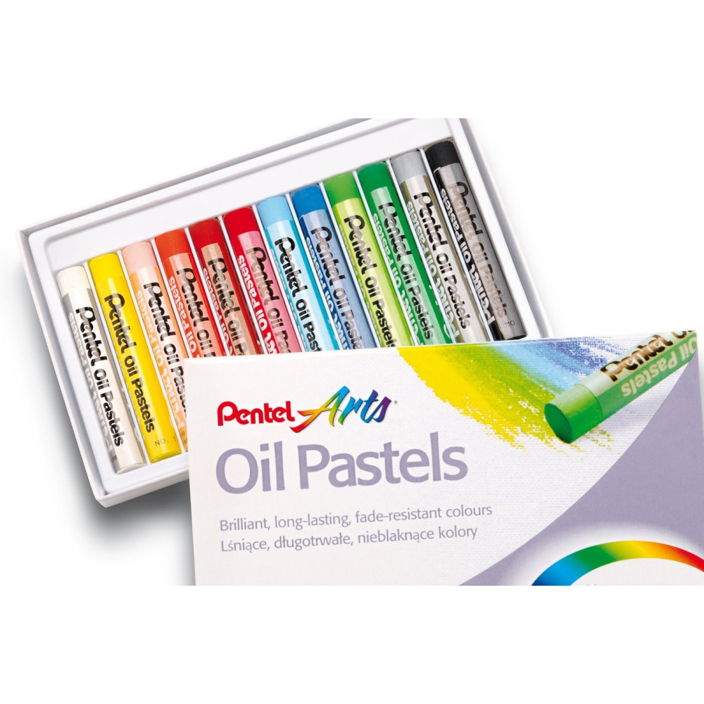 Pentel Oil Pastels - Set of 12 colours