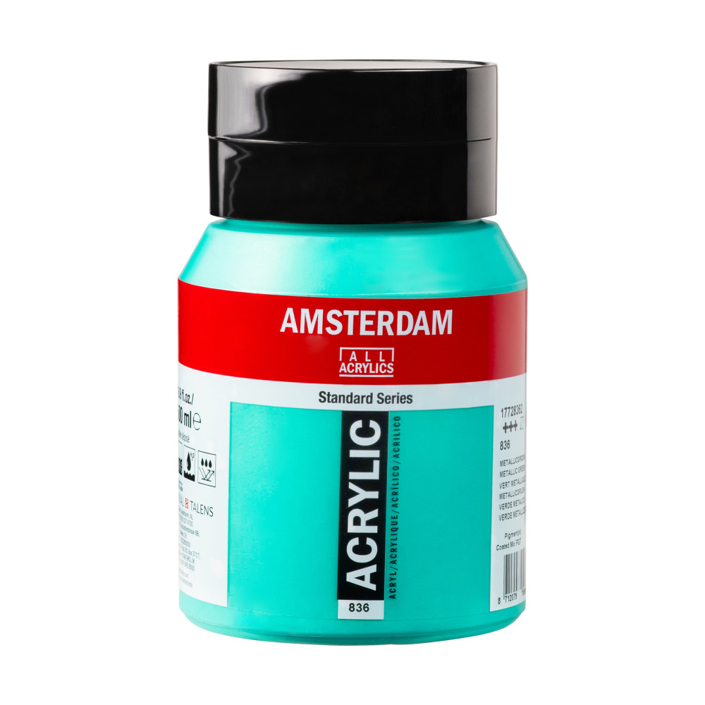 Farba akrylowa - Amsterdam - 836 Metallic Green 500 ml