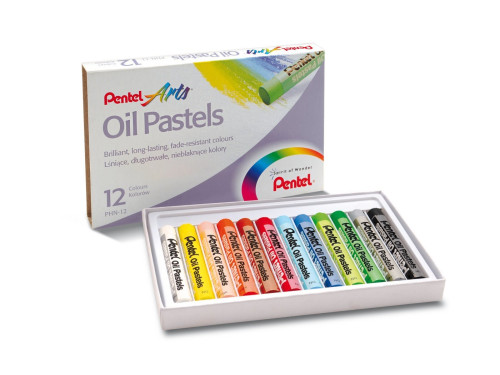 Pastele olejne - Pentel - 12 kolorów
