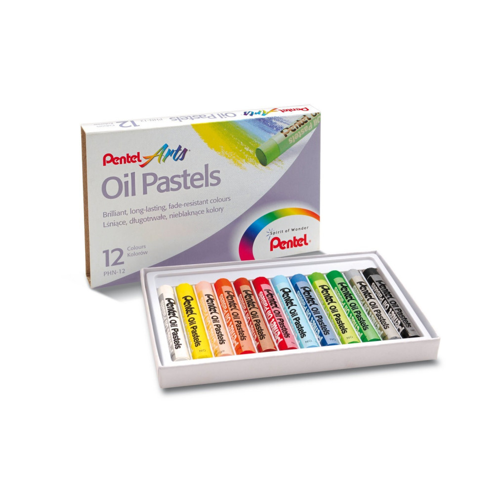Pastele olejne - Pentel - 12 kolorów