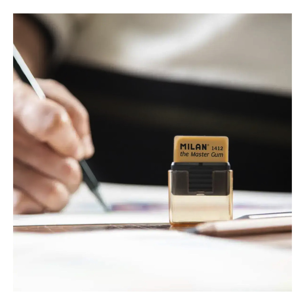 Gumka ołówkowa Master Gum w etui - Milan - kremowa