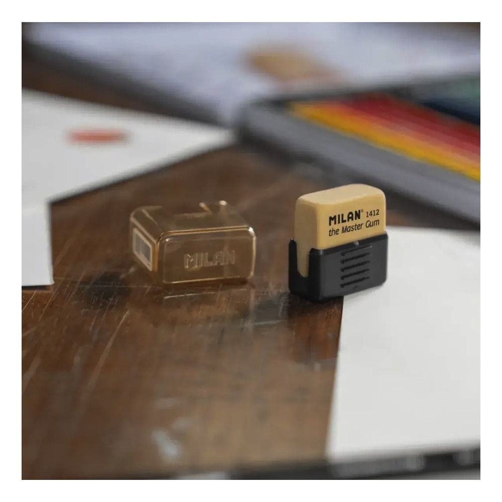 Gumka ołówkowa Master Gum w etui - Milan - kremowa