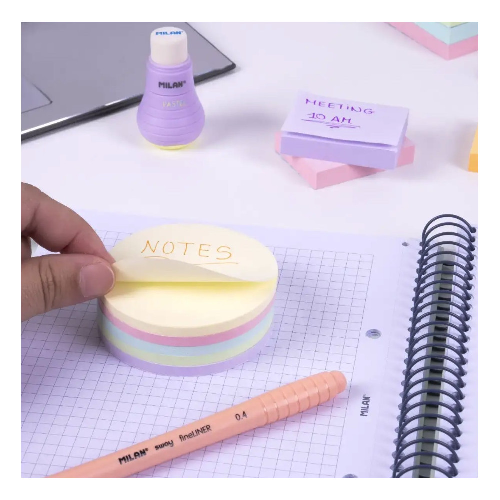 Round notes - Milan - pastel 6,7 cm 250 pcs