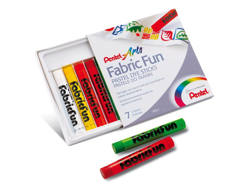 Zestaw pasteli do ozdabiania tkanin - Pentel - 7 kolorów