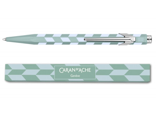 Długopis 849 Mosaic z etui - Caran d'Ache - Water Green