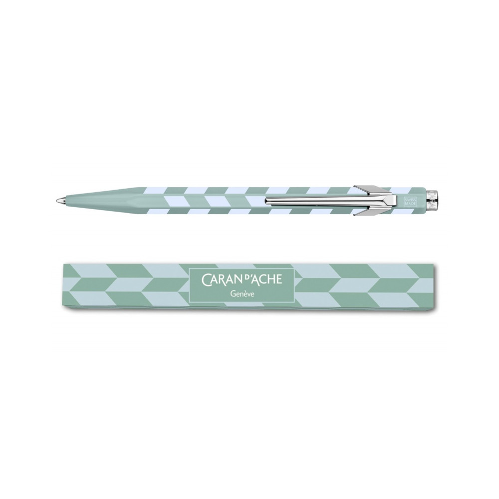 Długopis 849 Mosaic z etui - Caran d'Ache - Water Green