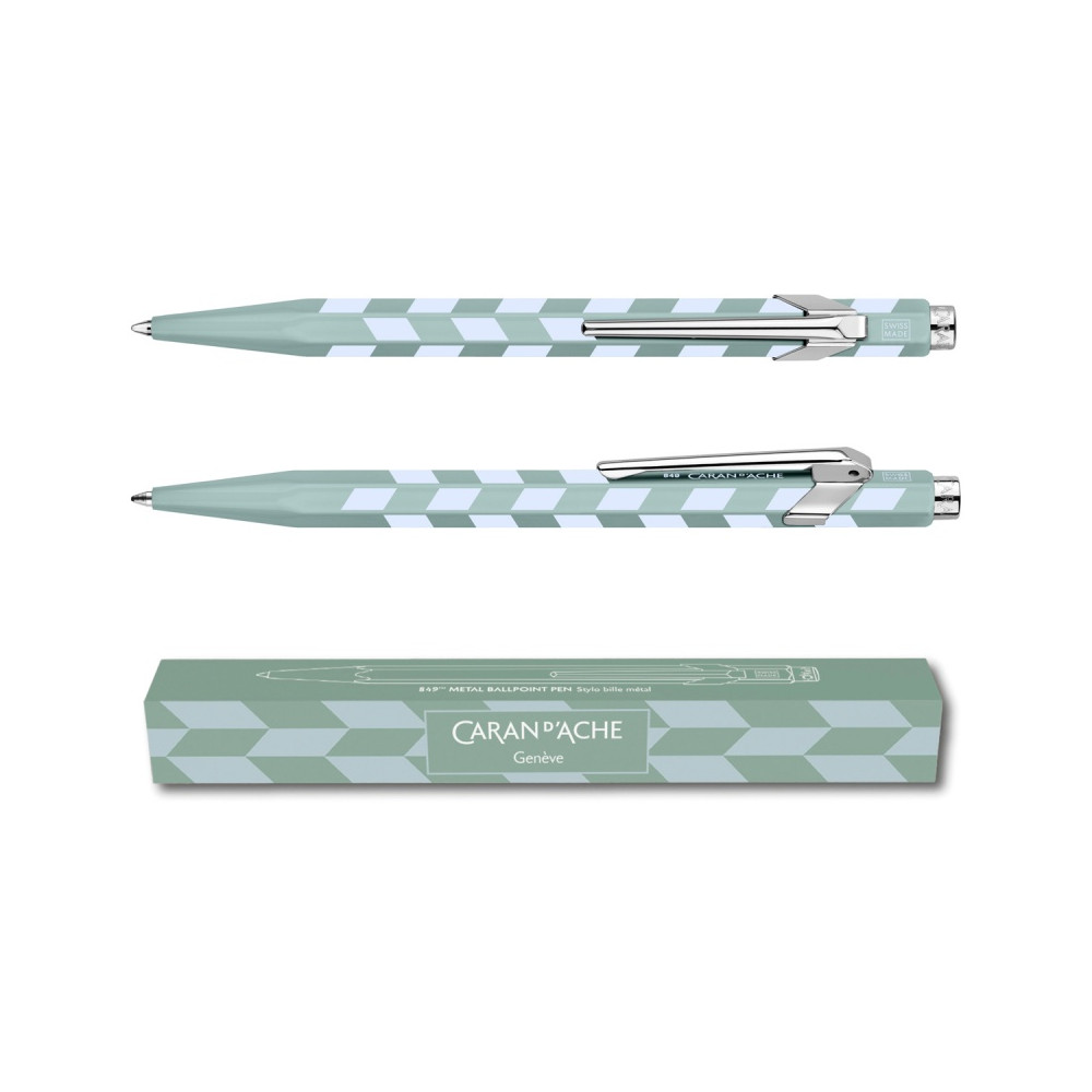 Długopis 849 Mosaic z etui - Caran d'Ache - Water Green