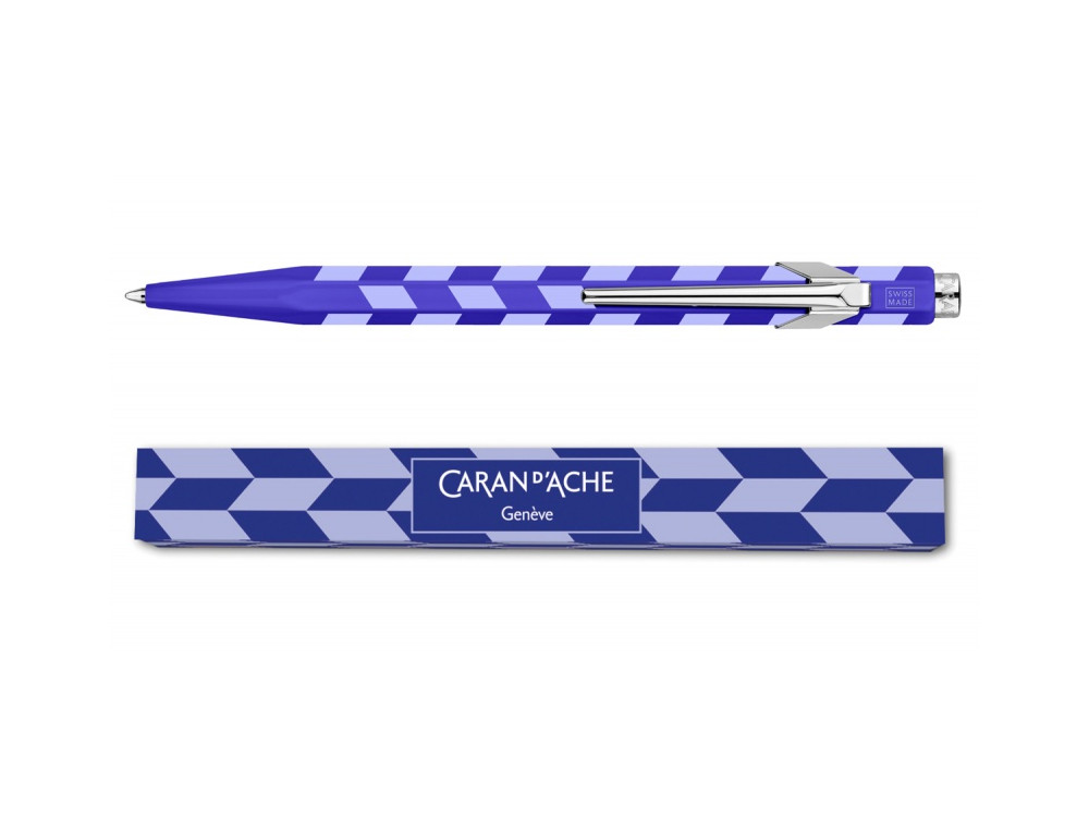 Długopis 849 Mosaic z etui - Caran d'Ache - Royal Blue