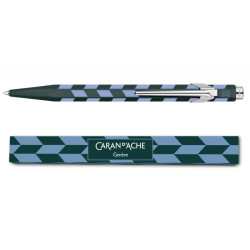 Długopis 849 Mosaic z etui - Caran d'Ache - Spruce Green