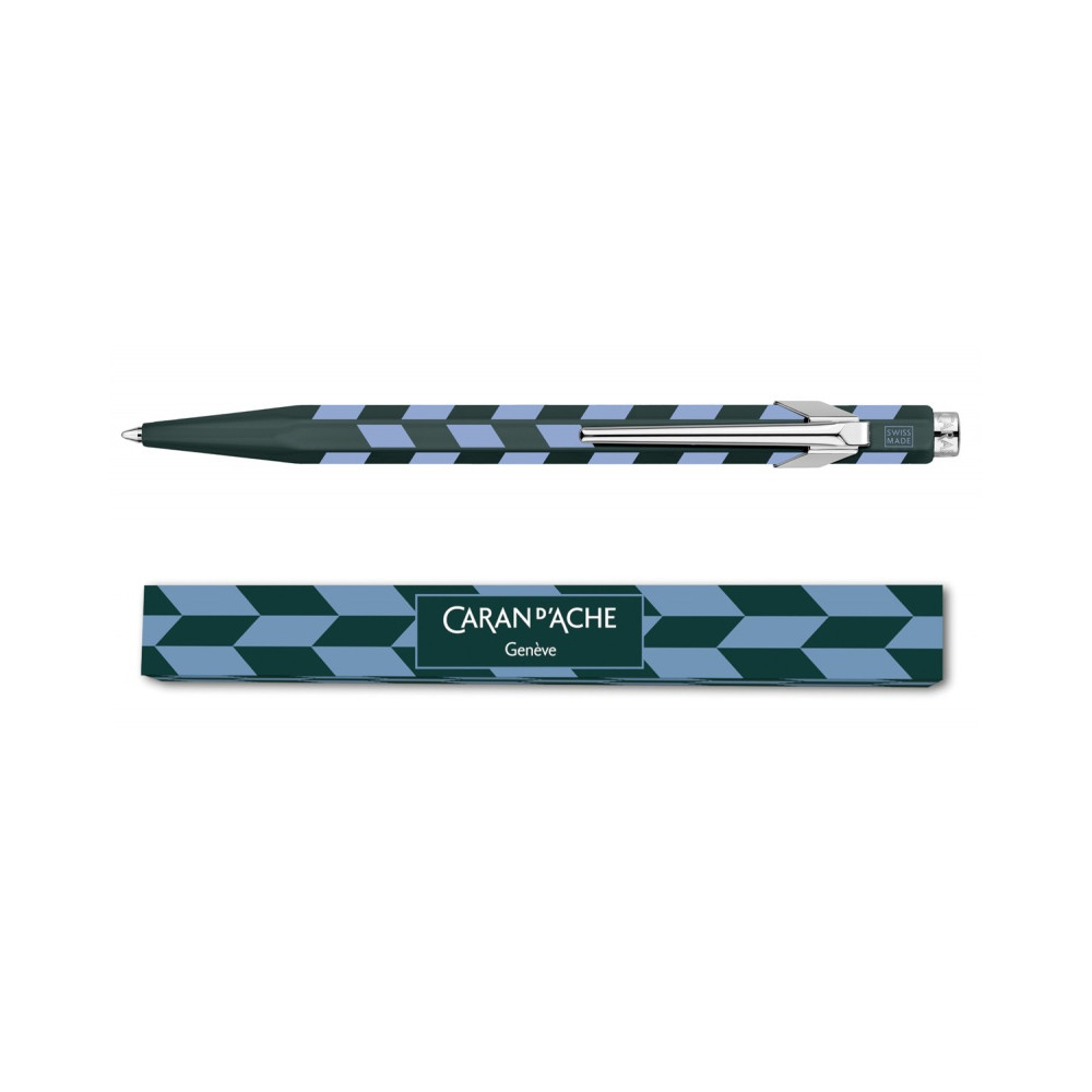 Długopis 849 Mosaic z etui - Caran d'Ache - Spruce Green