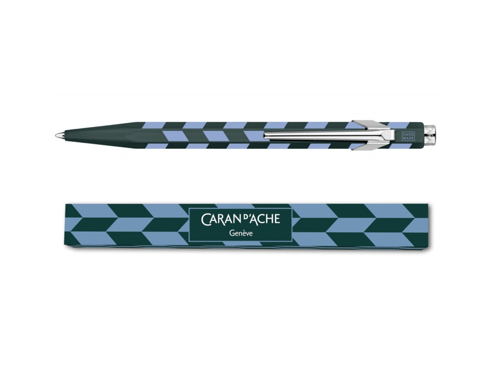 Długopis 849 Mosaic z etui - Caran d'Ache - Spruce Green