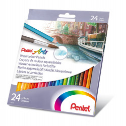 Pentel Watercolour Pencils - Set 24 colours