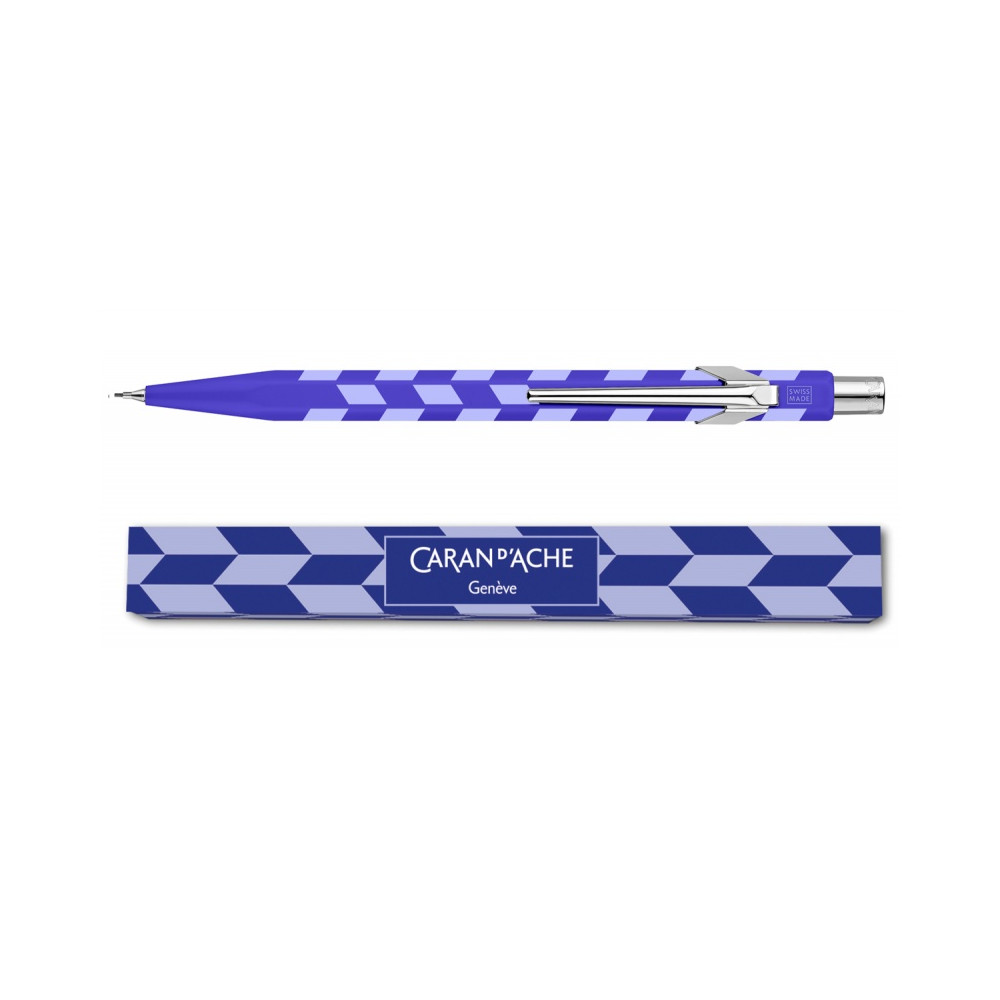Ołówek mechaniczny 844 Mosaic z etui - Caran d'Ache - Royal Blue 0,5 mm