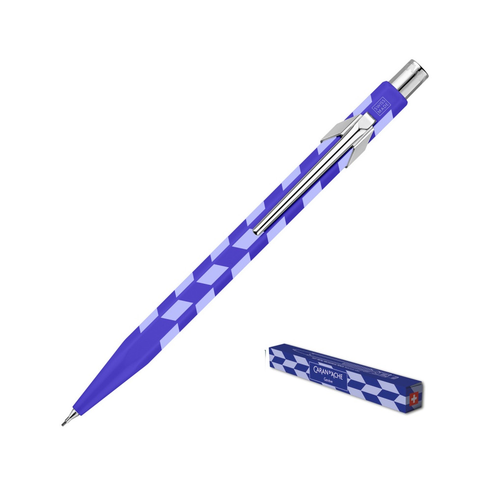 Ołówek mechaniczny 844 Mosaic z etui - Caran d'Ache - Royal Blue 0,5 mm