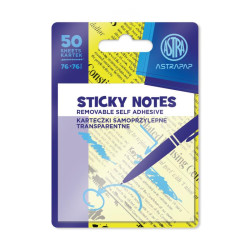 Transparent self-adhesive notes - Astra - 50 pcs.