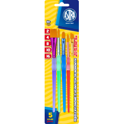 Set of nylon brush with silicone handles - Astra - 5 pcs