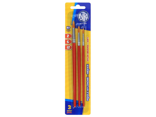 Set of soft nylon brushes - Astra - 3 pcs