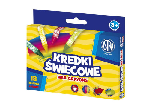 Set of wax crayons - Astra - 18 pcs