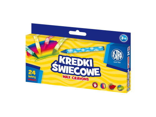 Zestaw kredek świecowych - Astra - 24 szt.