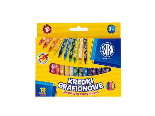 Zestaw kredek grafionowych - Astra - 18 szt.