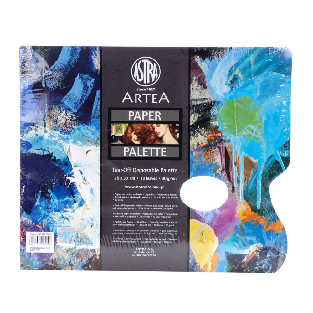 Paleta papierowa do malowania Artea - Astra - 25 x 30 cm 10 ark.