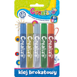 Set of glitter glue - Astra - 5 pcs