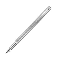 Ecridor Damier fountain pen with case - Caran d'Ache - Platinum M