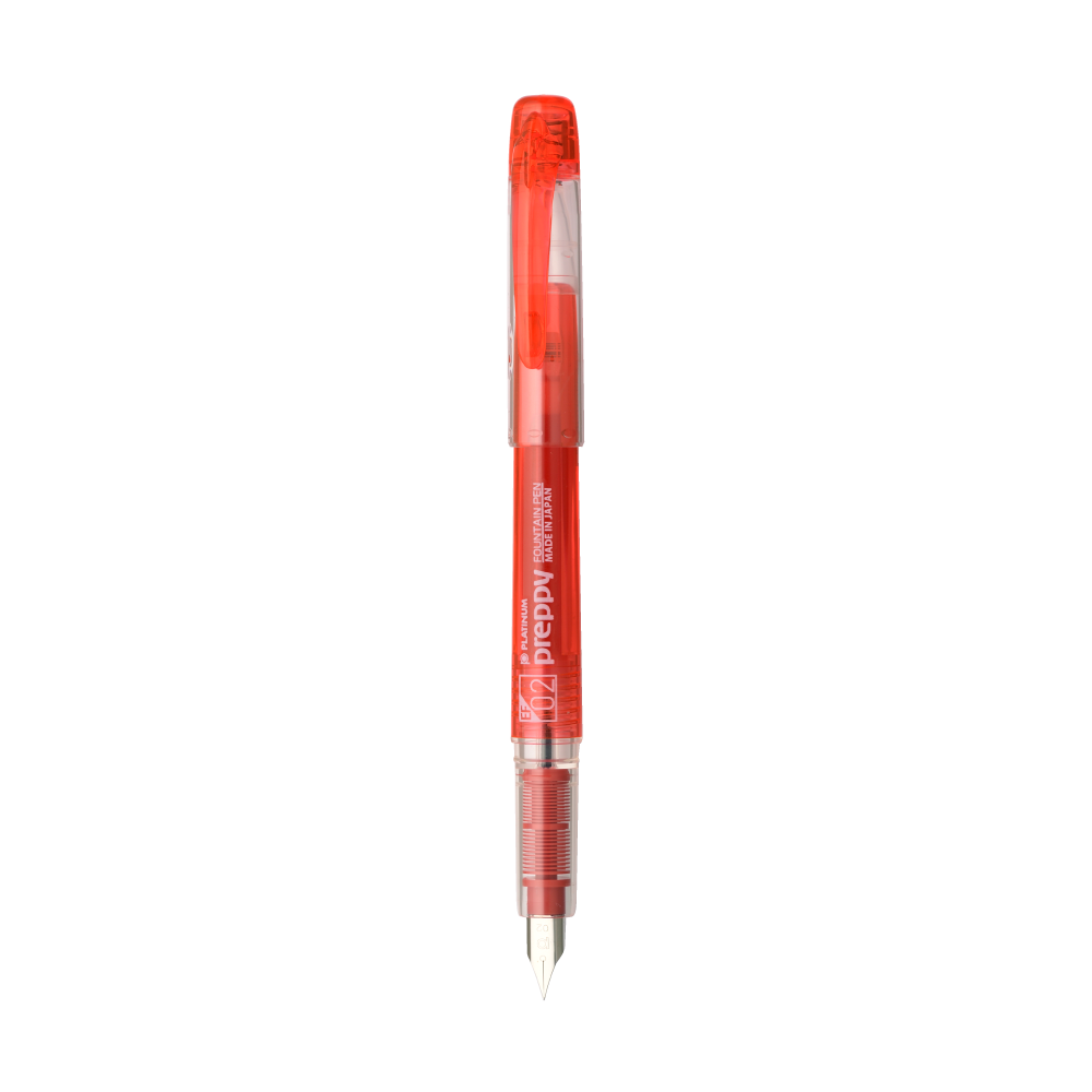 Fountain pen Preppy - Platinum - Red EF