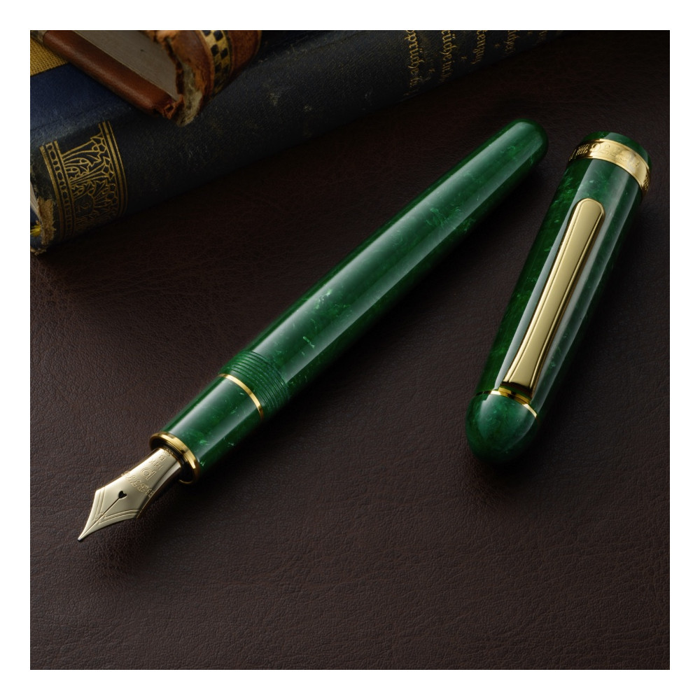 Fountain pen 3776 Celluloid - Platinum - Jade M