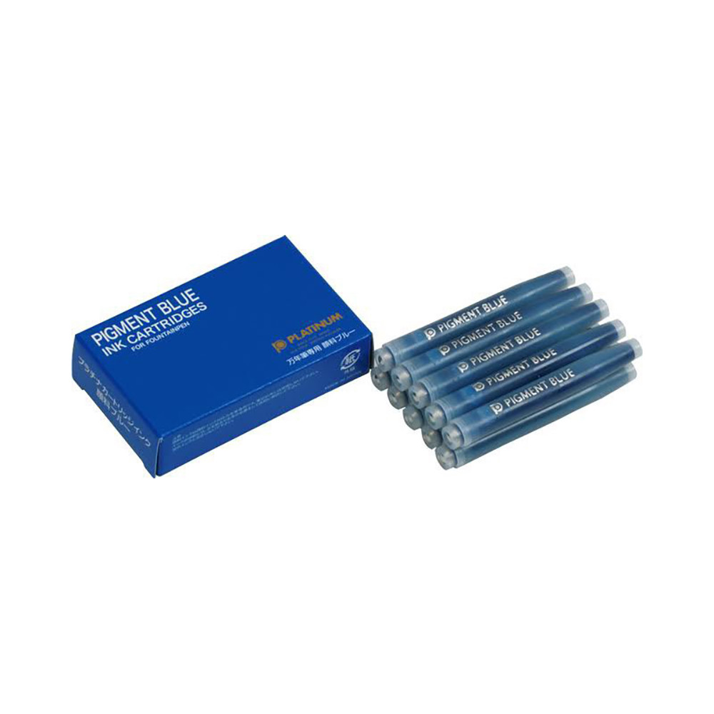 Pigment cartridges - Platinum - Blue 10 pcs