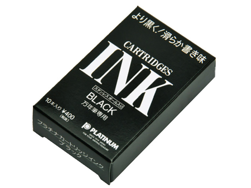 Naboje atramentowe - Platinum - Black 10 szt.