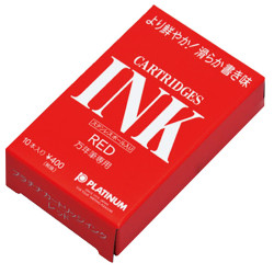 Cartridges Ink - Platinum - Red 10 pcs