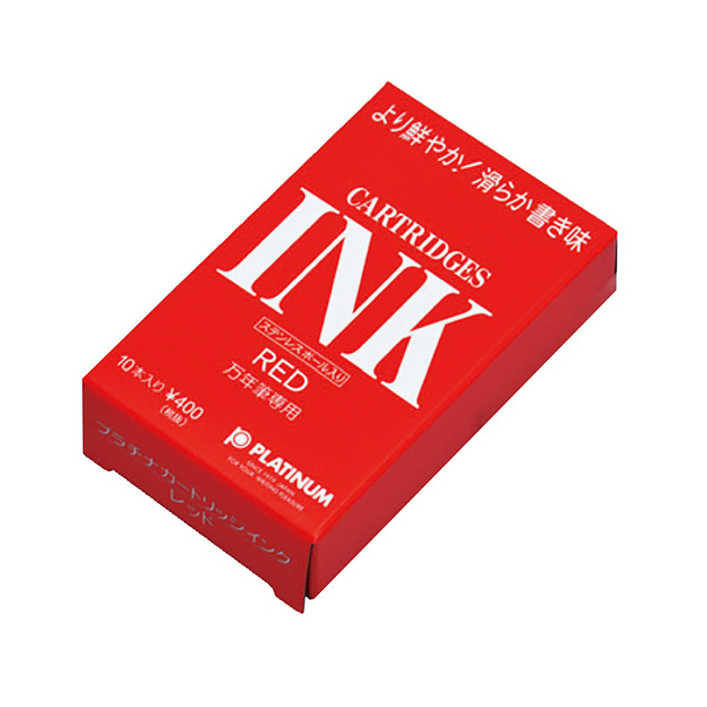 Naboje atramentowe - Platinum - Red 10 szt.