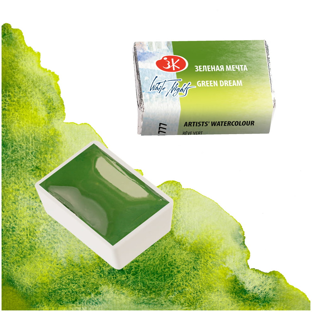 Farba akwarelowa Białe Noce - St. Petersburg - Green Dream kostka